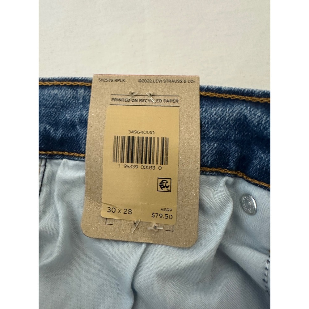 Levis Wedgie Straight Jeans Womens 30x28 High Rise Blue Button Fly 34964-0130 - Picture 6 of 12